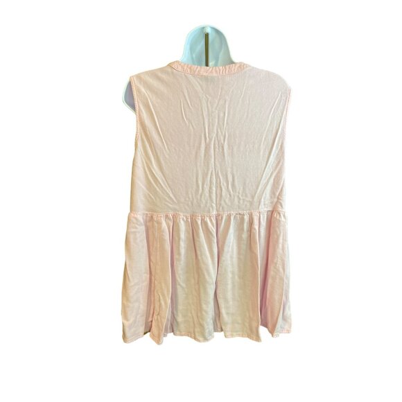 Torrid Womens Plus Size 1X Pink Sleeveless Tunic Top Embroidered Boho Casual - Picture 2 of 8